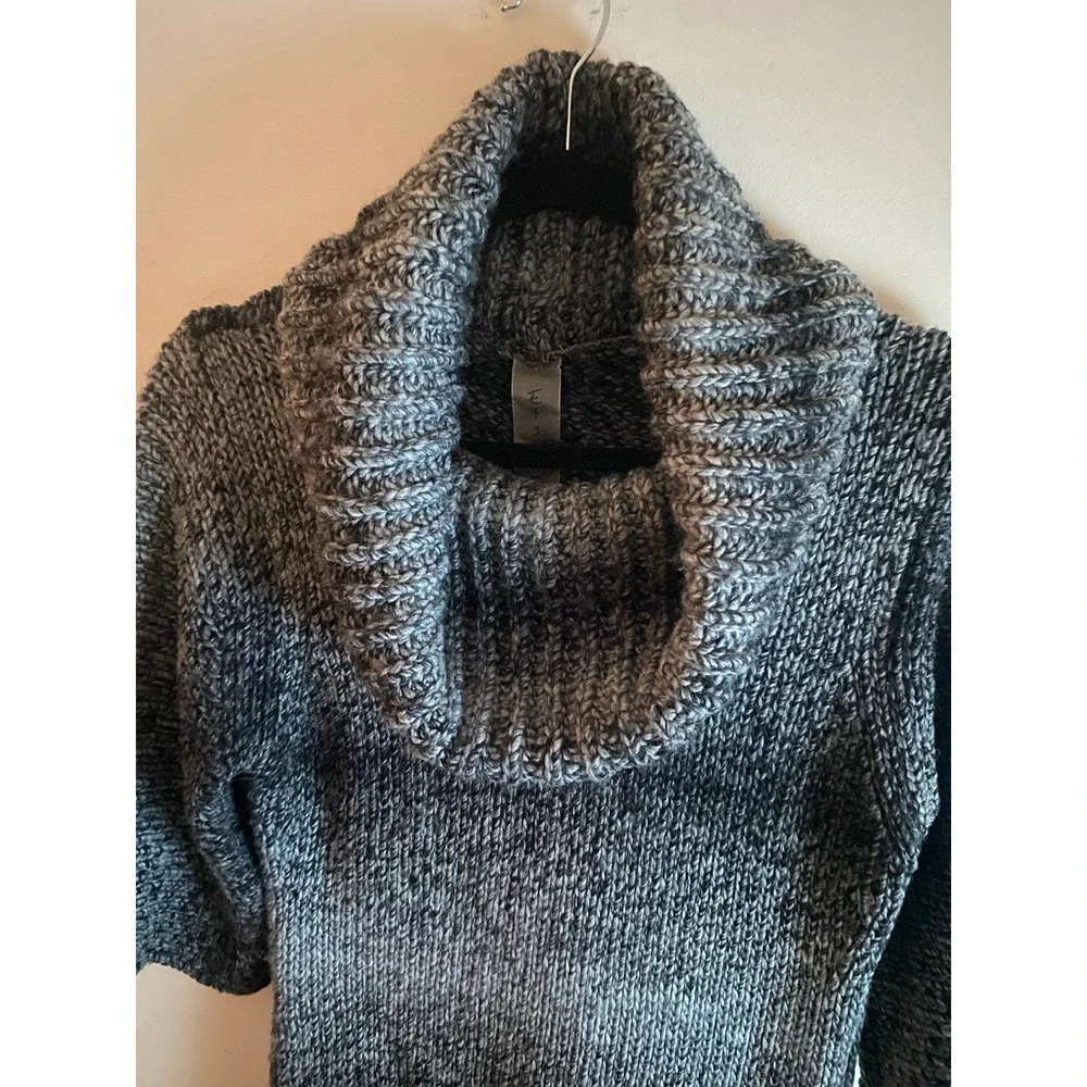 Anthropologie Elsamanda Cowl Neck Ombré Striped Tunic Sweater Size S - Picture 5 of 12